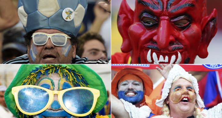 Brasilien, Supportrar, Fotboll, galna